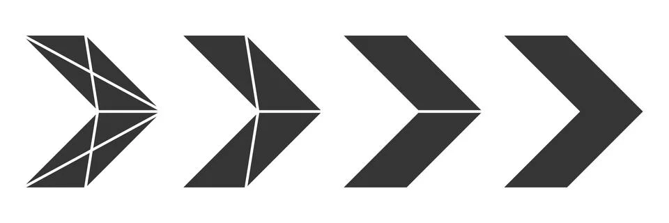 Set of black Arrows. Vector illustration Stock Illustration