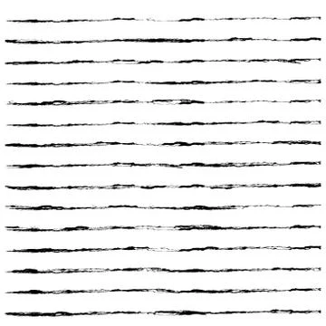 Set of Black brush strokes. Stock Illustration