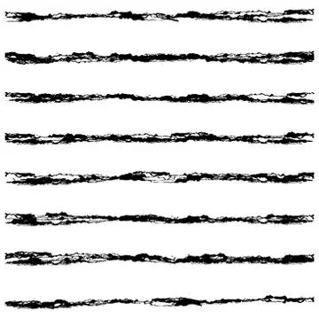 Set of Black brush strokes. Stock-Illustration