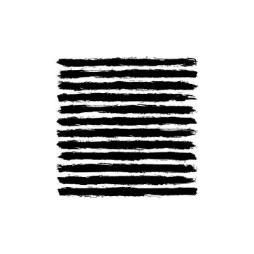 Set of black brushstroke on white background Illustrazione stock