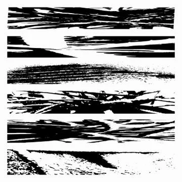 Set Black Grunge Design Element 스톡 일러스트