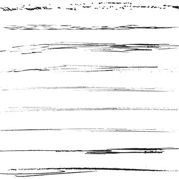Set of black hatching hand-drawn lines. Collection of vector hand-drawn brush Stock Illustration
