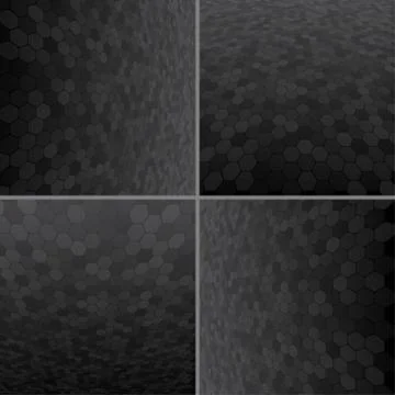 Set Black Honeycomb Vector Background. Stock Illustration