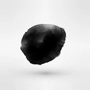 Set of Black ink vector paint stains Stockillustratie