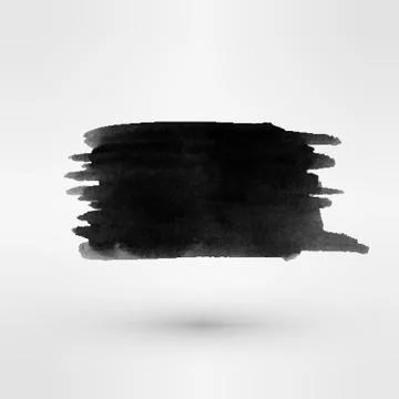 Set of Black ink vector paint stains Illustrazione stock