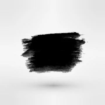 Set of Black ink vector paint stains Illustrazione stock