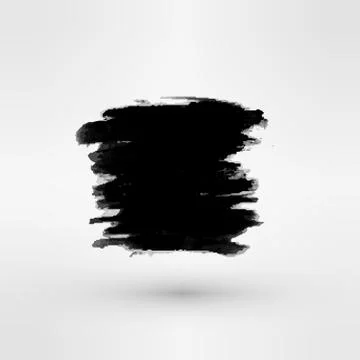 Set of Black ink vector paint stains Illustrazione stock