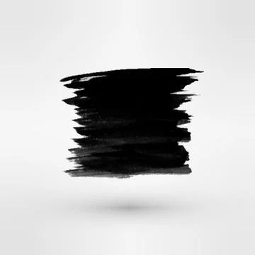 Set of Black ink vector paint stains Stock Illustration