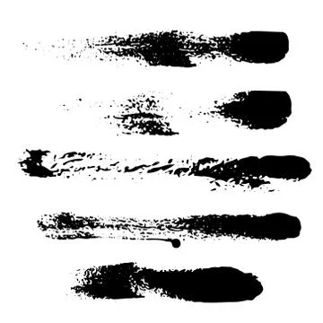 Set of Black ink vector stains Stock Illustration