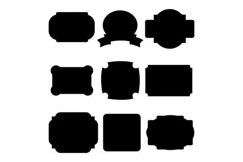 Set of black labels, badges isolated on white background Stock Illustration