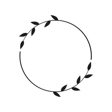 Set of black laurels frames branches. Stock Illustration