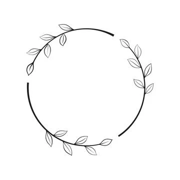 Set of black laurels frames branches. Stock Illustration