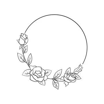 Set of black laurels frames branches. Stock Illustration