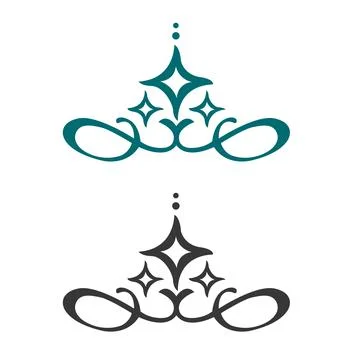 Set of black lines ornaments, frames for illustrations on a white background - V イラスト素材