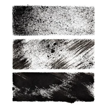 Set of black stenciled rectangles 스톡 사진