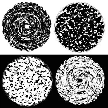 Set of Black Strokes Patterns Stockillustratie