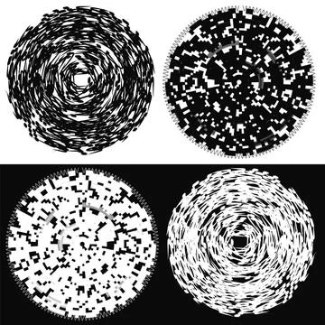 Set of Black Strokes Patterns Set of Black Strokes Patterns Isolated on Wh... Stock Photos