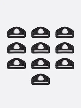 Set of black triangle rings Stock Photos