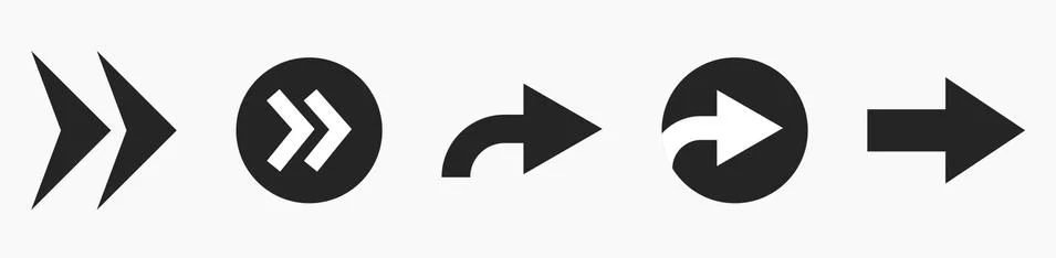 Set of black vector arrows. Arrow icon. Arrow vector icon. Arrows vector Illustrazione stock