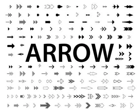 Set of black vector arrows. Arrow icon. Arrow vector icon. Arrow. Arrows vector Stock Illustration