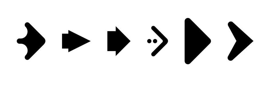 Set of black vector arrows. Arrow icon. Arrow vector icon. Arrow. Arrows vector Illustrazione stock