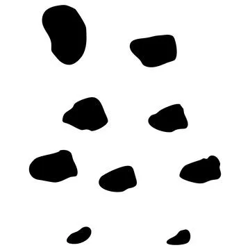 Set of Black Vector Brush Doodle Strokes. Stock Illustration