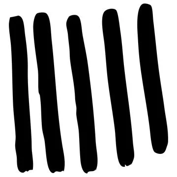 Set of Black Vector Brush Doodle Strokes. Stock Illustration