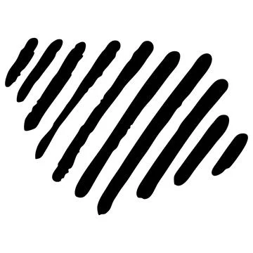 Set of Black Vector Brush Doodle Strokes. Stock Illustration