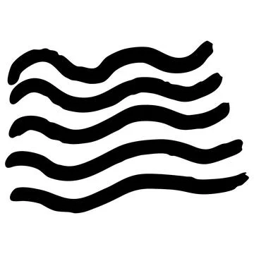 Set of Black Vector Brush Doodle Strokes. Stock Illustration