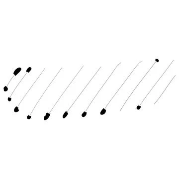 Set of Black Vector Brush Doodle Strokes. Illustrazione stock