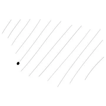 Set of Black Vector Brush Doodle Strokes. Stock Illustration