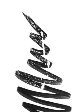 A set of black wavy lines Foto stock