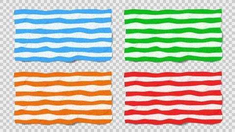 Set of blank beach towels Stock Illustration