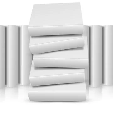 Set of Blank books Stock Illustration