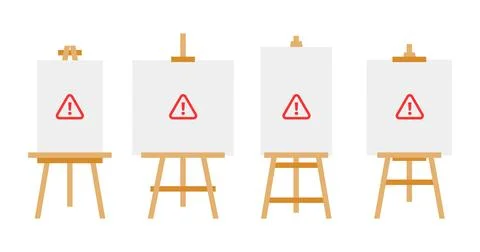 Set of Blank Canvas with Error Set Collection, Blank Canvas Art: Creative C.. Stock Illustration