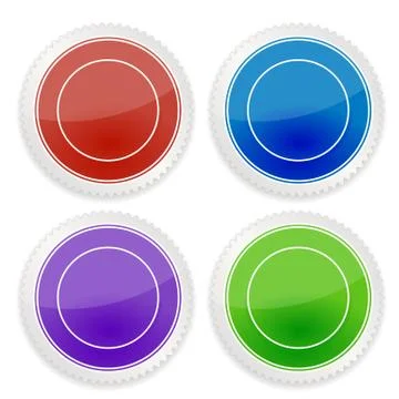 Set of blank circle label Stock Illustration