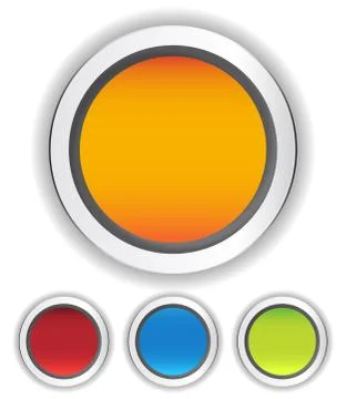 Set of blank circles with space. vector elements. Stock Illustration