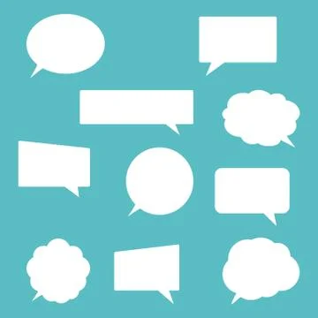 Set blank empty speech bubbles Illustrazione stock