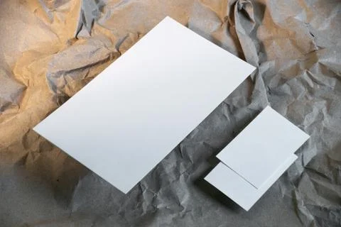 Set of blank envelopes mock-up, template for branding identity. Stock Photos