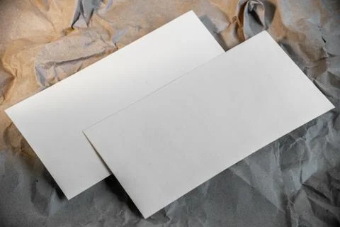 Set of blank envelopes mock-up, template for branding identity. Stock Photos