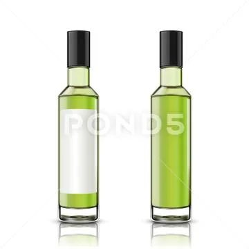 Set of blank glass bottle Stock Illustration