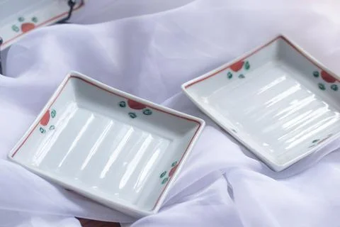A set of blank Japanese tableware for decoration. Stock Photos