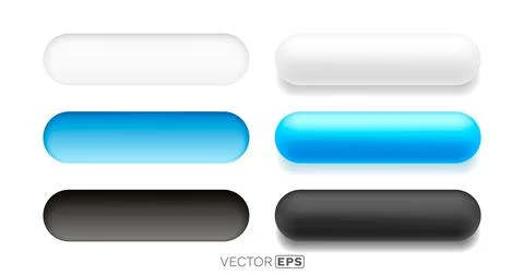 Set of blank, modern UI buttons with glossy and matte styles. 스톡 일러스트