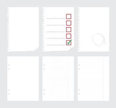 Set of blank paper sheets - illustration Stock Illustration