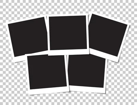 Set of blank photos for collage. Vector illustration. Stock Illustration