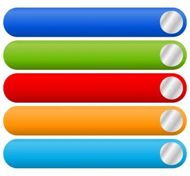Set of blank, rectangular banner, button backgrounds with rounded corners for Ilustración de archivo