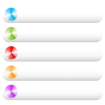 Set of blank, rectangular banner, button backgrounds with rounded corners for Ilustración de archivo