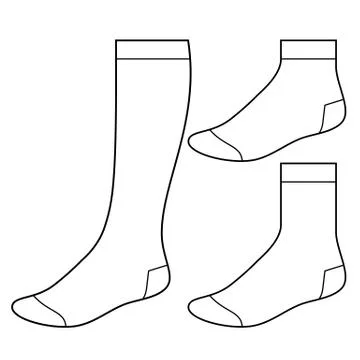 Set of blank socks Illustrazione stock