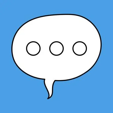 Set of blank speech bubble in flat design, chatting box, message box icon Stock Illustration