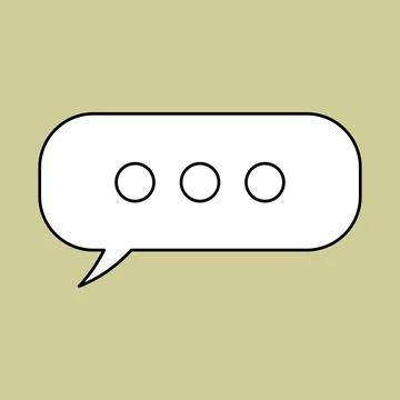 Set of blank speech bubble in flat design, chatting box, message box icon Stock Illustration